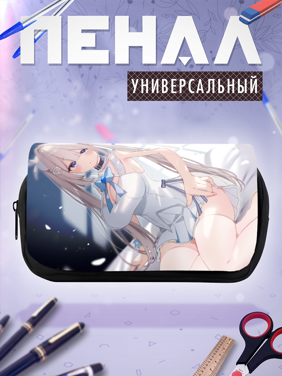 Пенал-косметичка Девушка с хвостиками