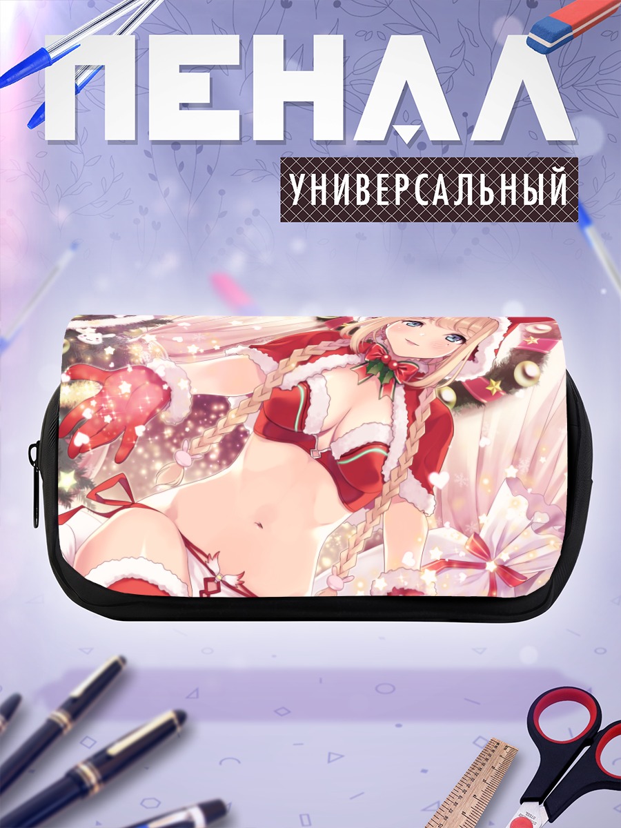 Пенал-косметичка Зайка в новогоднем костюме