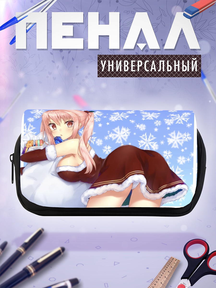 Пенал-косметичка Девушка в костюме Санты