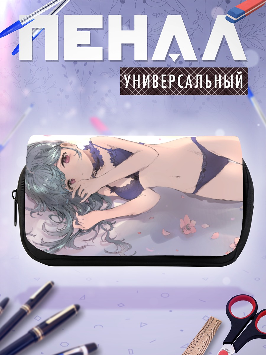 Пенал-косметичка Мику Хацунэ в цветах