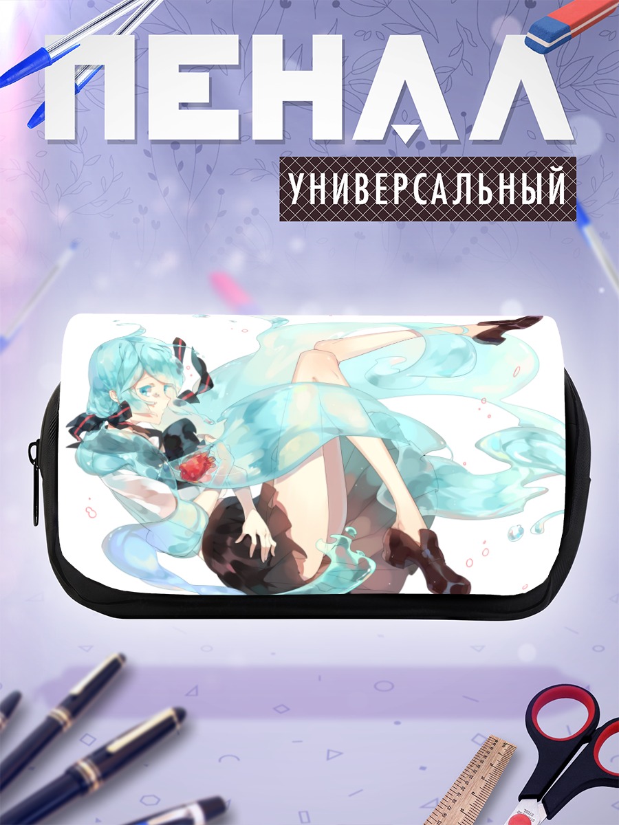 Пенал-косметичка Мику Хацунэ в бутылке