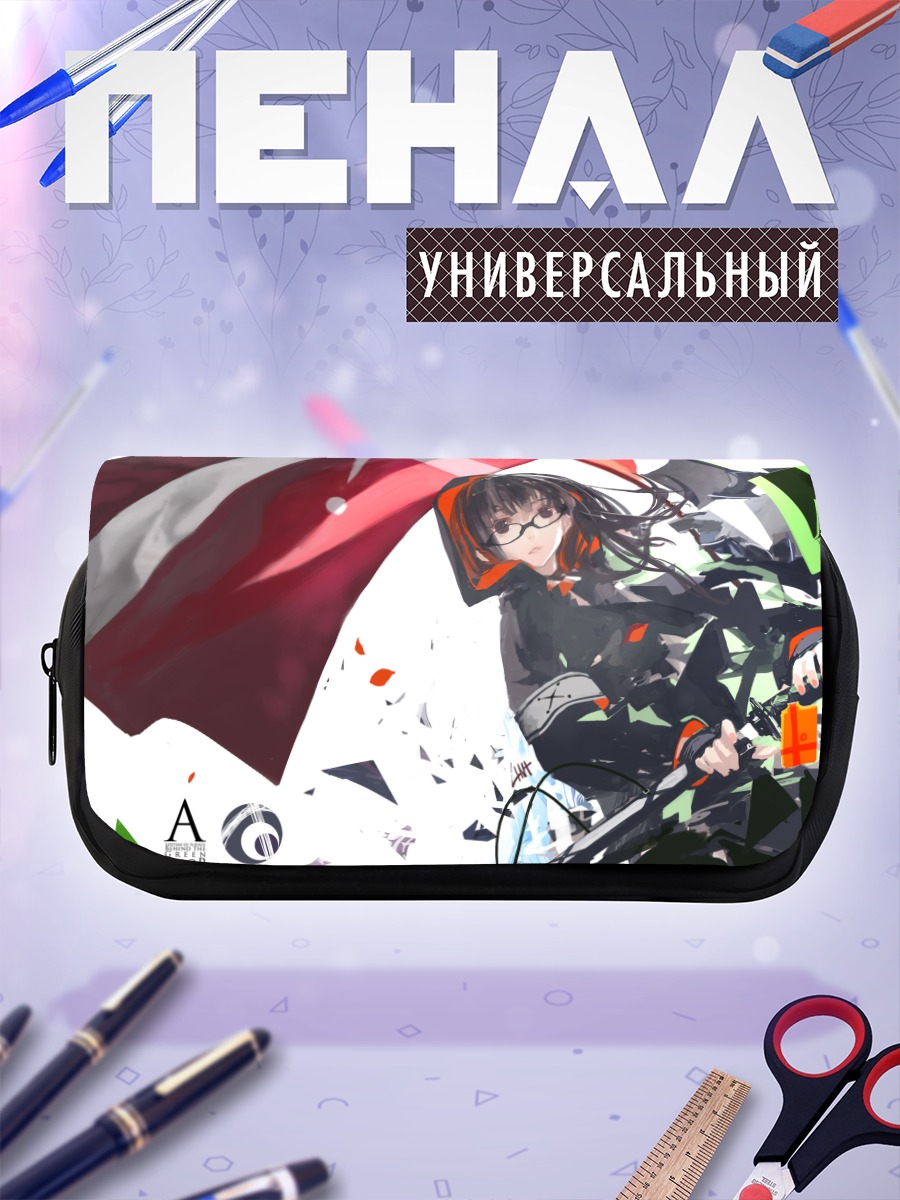 Пенал-косметичка Девушка с катаной