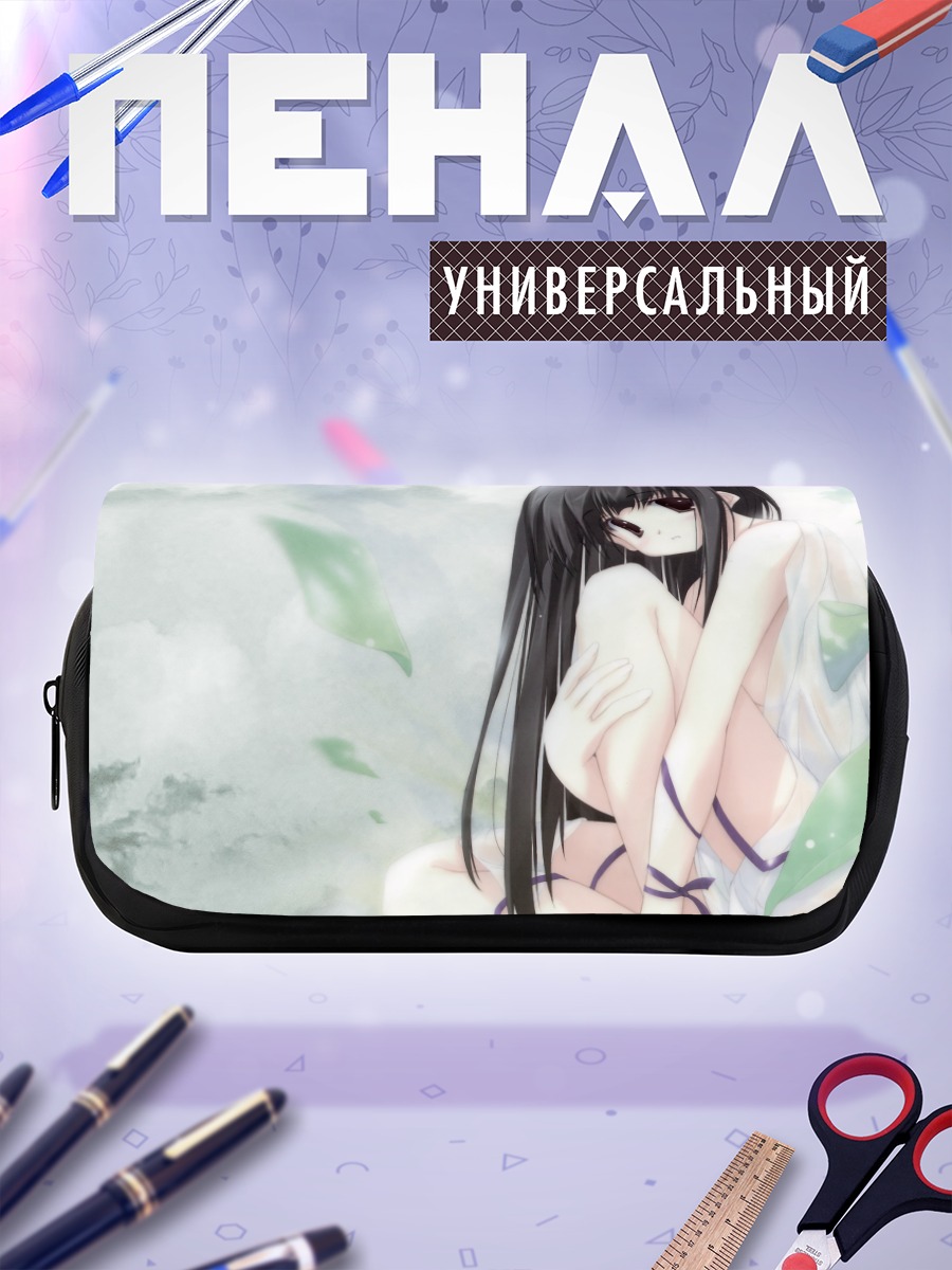 Пенал-косметичка Девушка в листьях