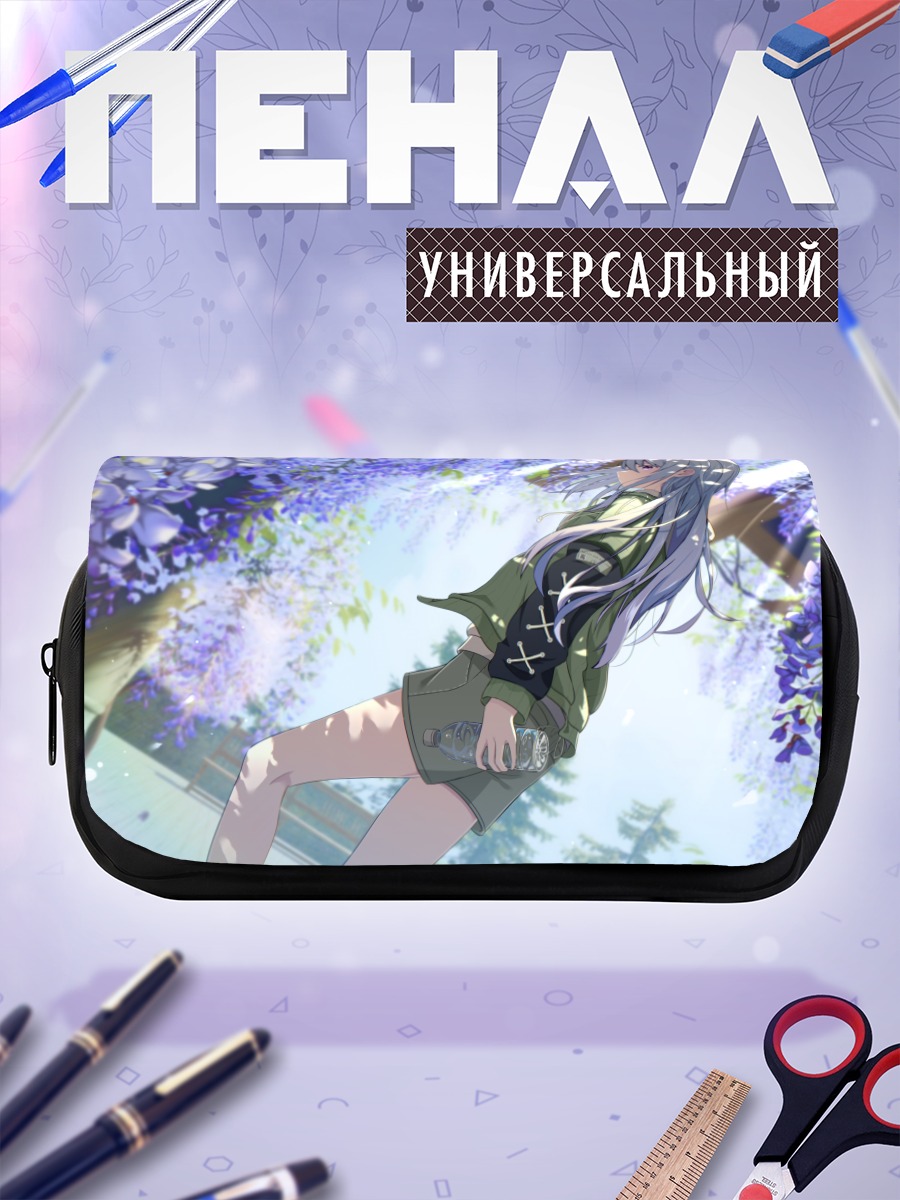 Пенал-косметичка Девушка в глициниях