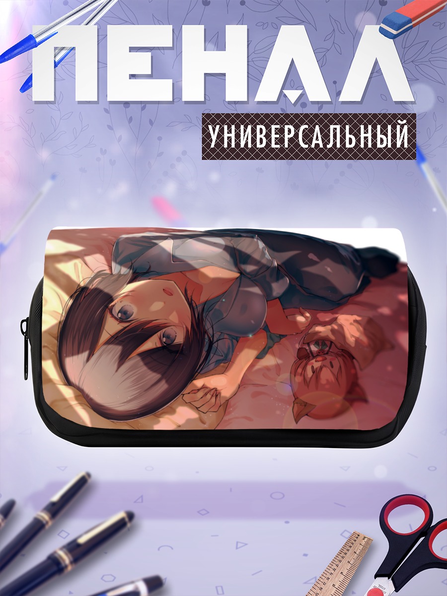 Пенал-косметичка Мику Хацунэ с котом