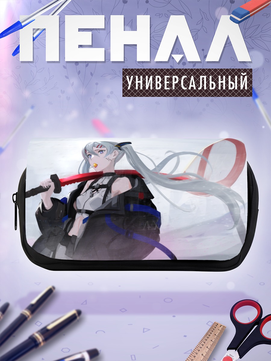 Пенал-косметичка Девушка с катаной