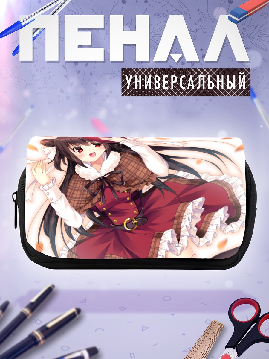 Пенал-косметичка Девушка в шляпе
