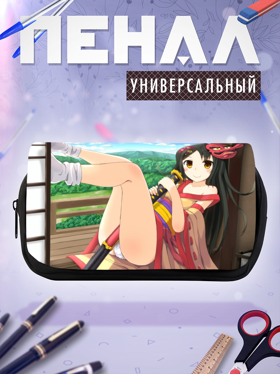 Пенал-косметичка Девушка с катаной