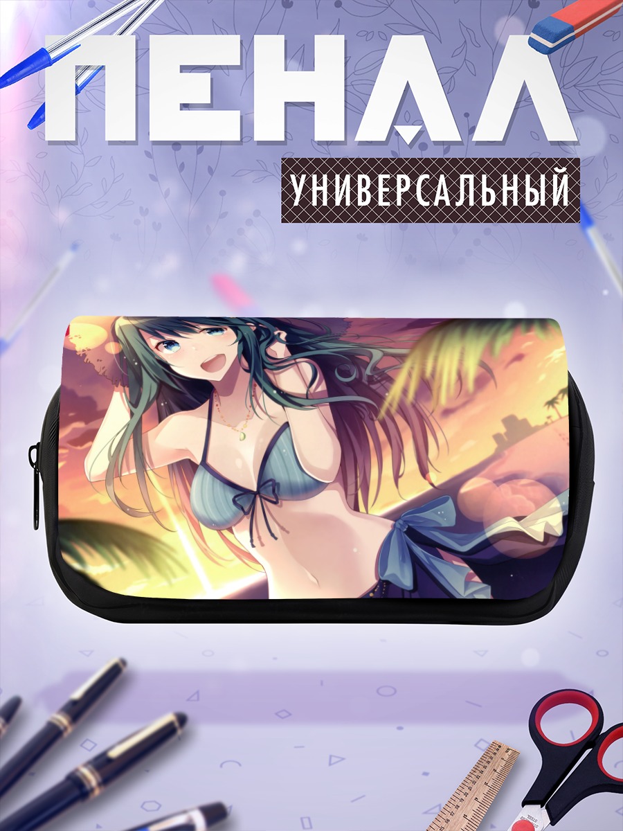 Пенал-косметичка Мику Хацунэ на пляже