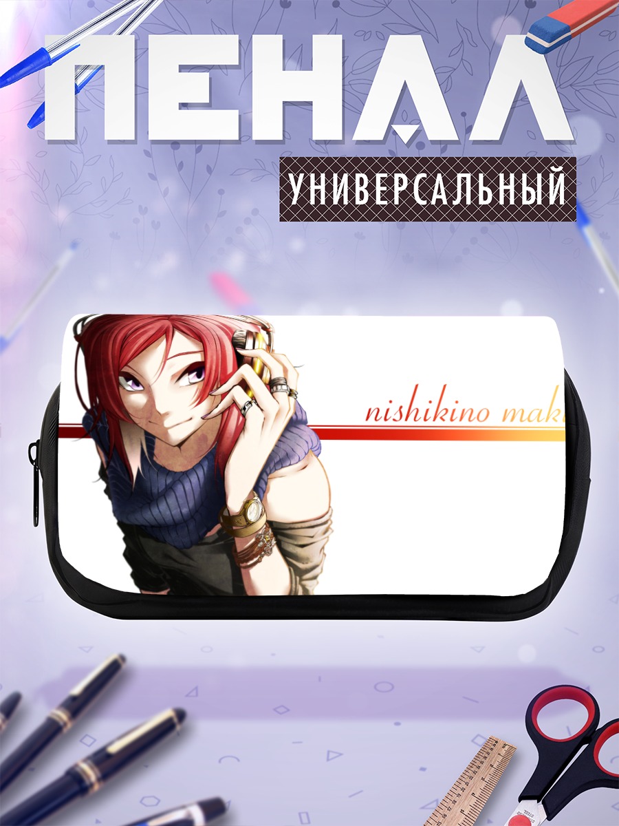 Пенал-косметичка Маки Нишикино в наушниках