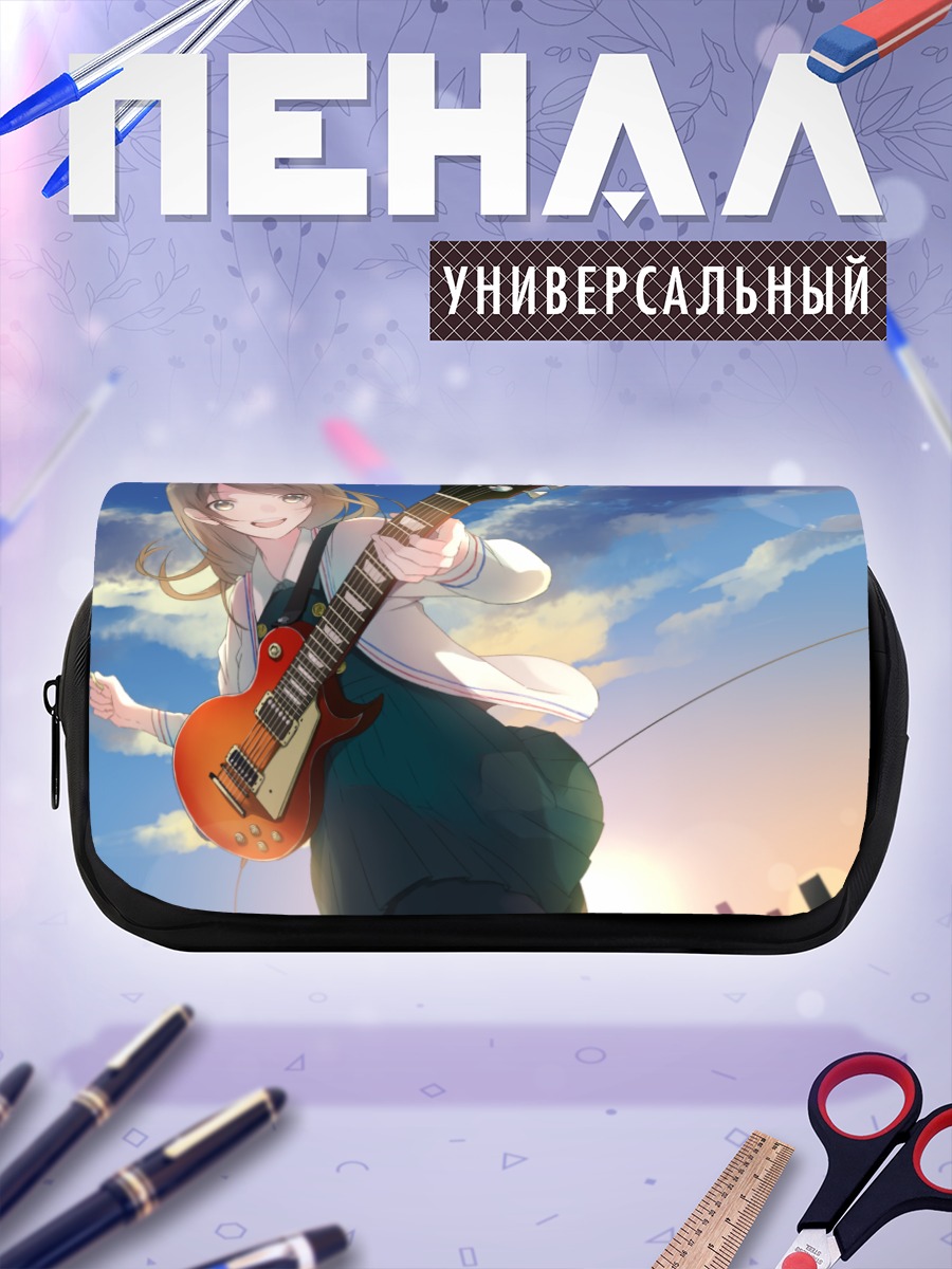 Пенал-косметичка Мику Хацунэ с гитарой