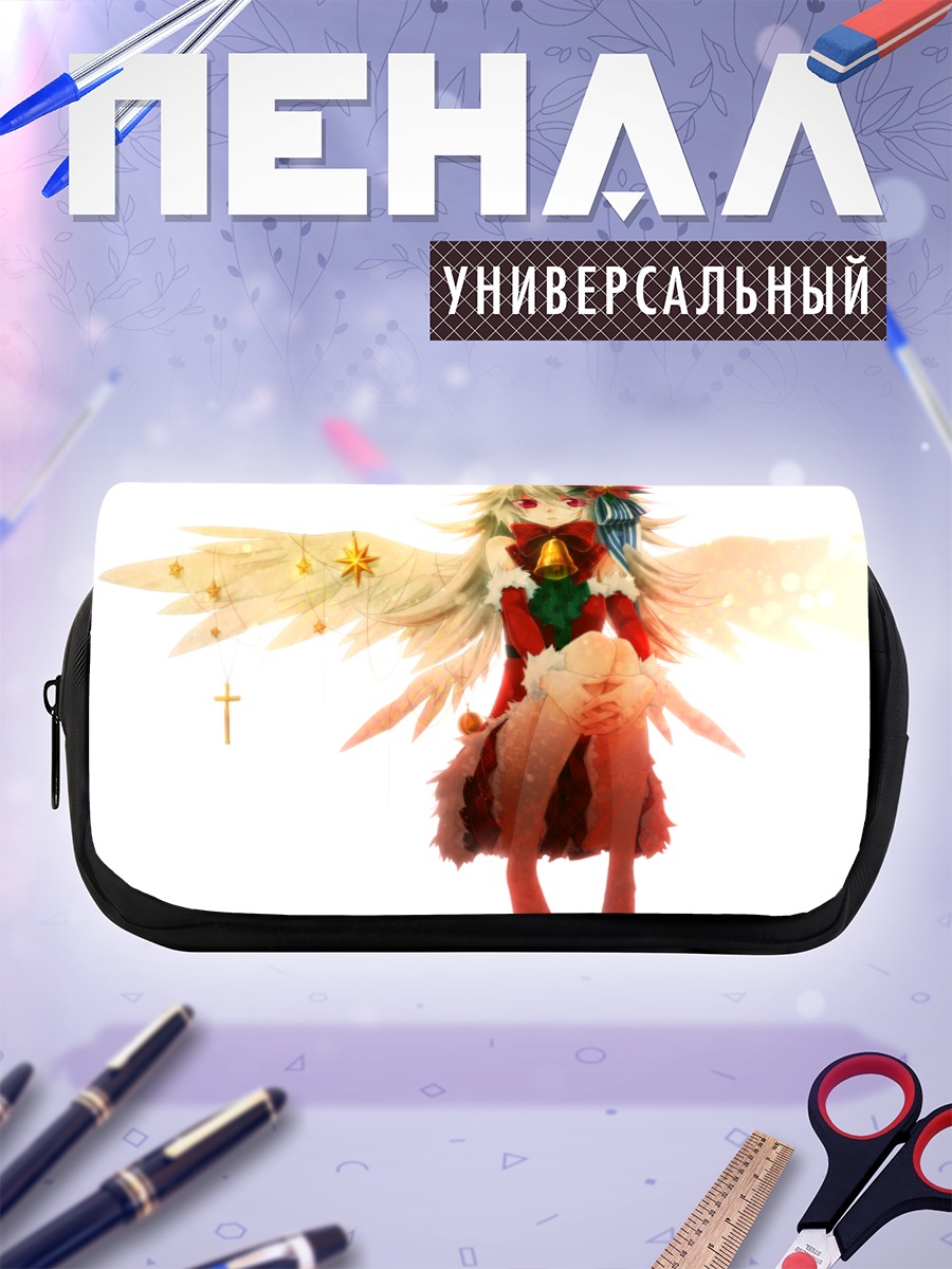 Пенал-косметичка Крылатая девушка с красными глазами