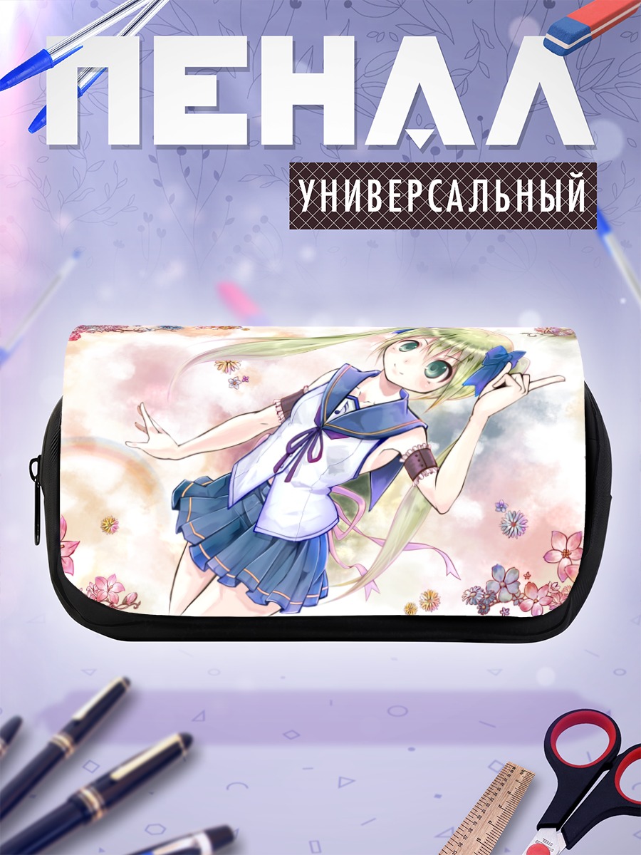 Пенал-косметичка Мику Хацунэ в цветах