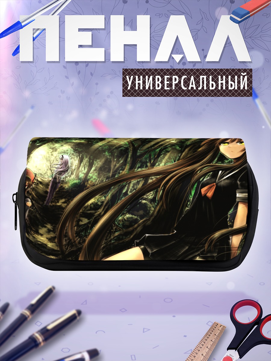 Пенал-косметичка Девушка в лесу
