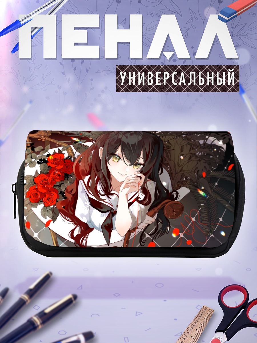 Пенал-косметичка Девушка в розах