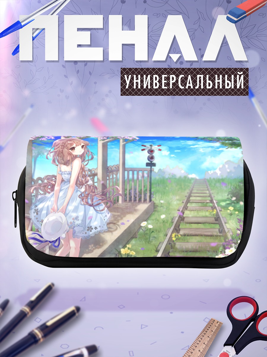 Пенал-косметичка Девушка в сакуре