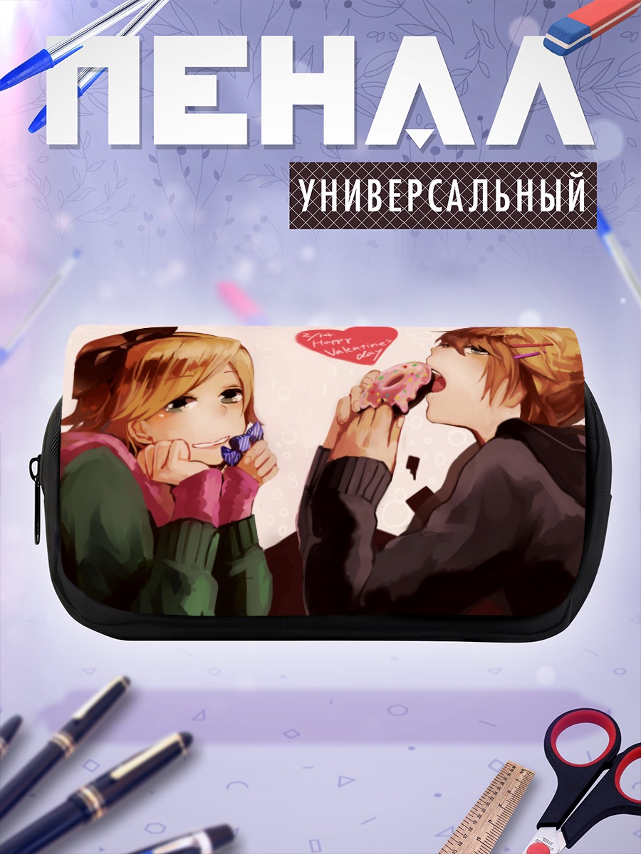 Пенал-косметичка Рин и Лен в День Валентина