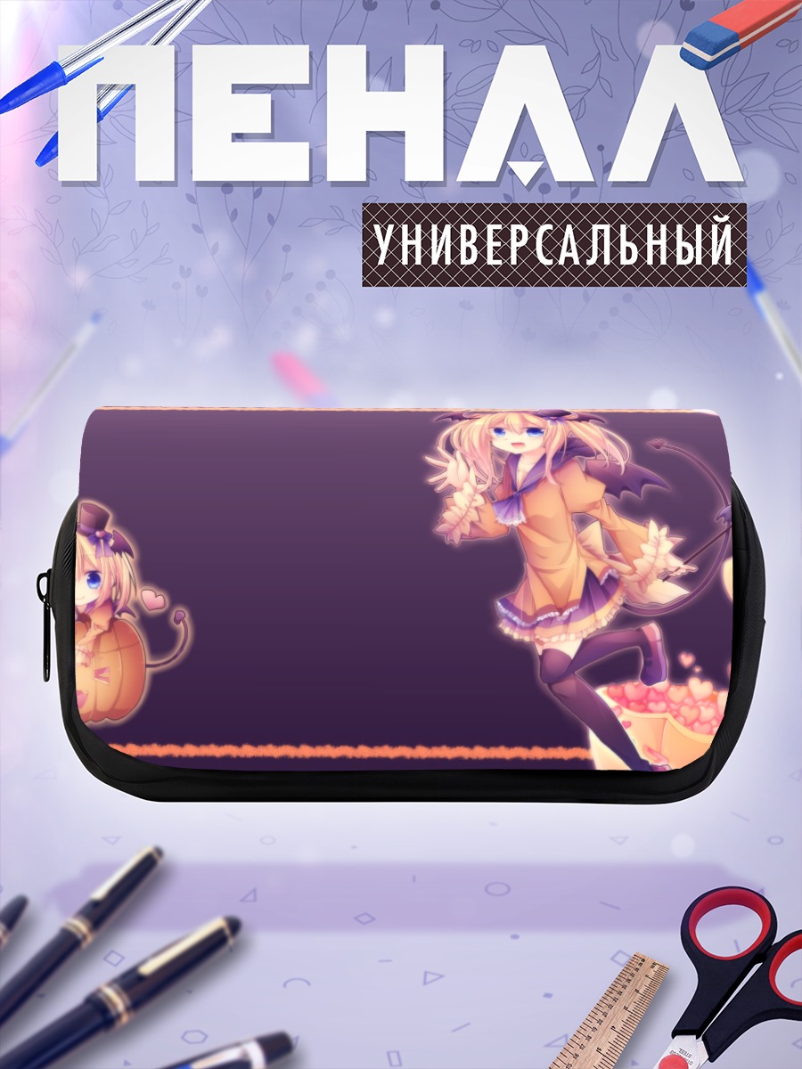 Пенал-косметичка Рыжая демоница с луком