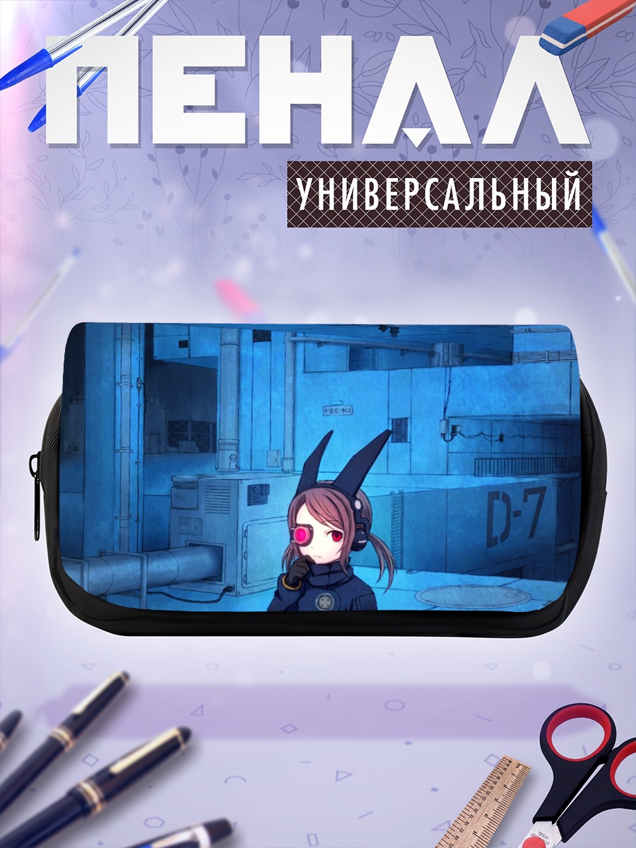 Пенал-косметичка Девушка в наушниках