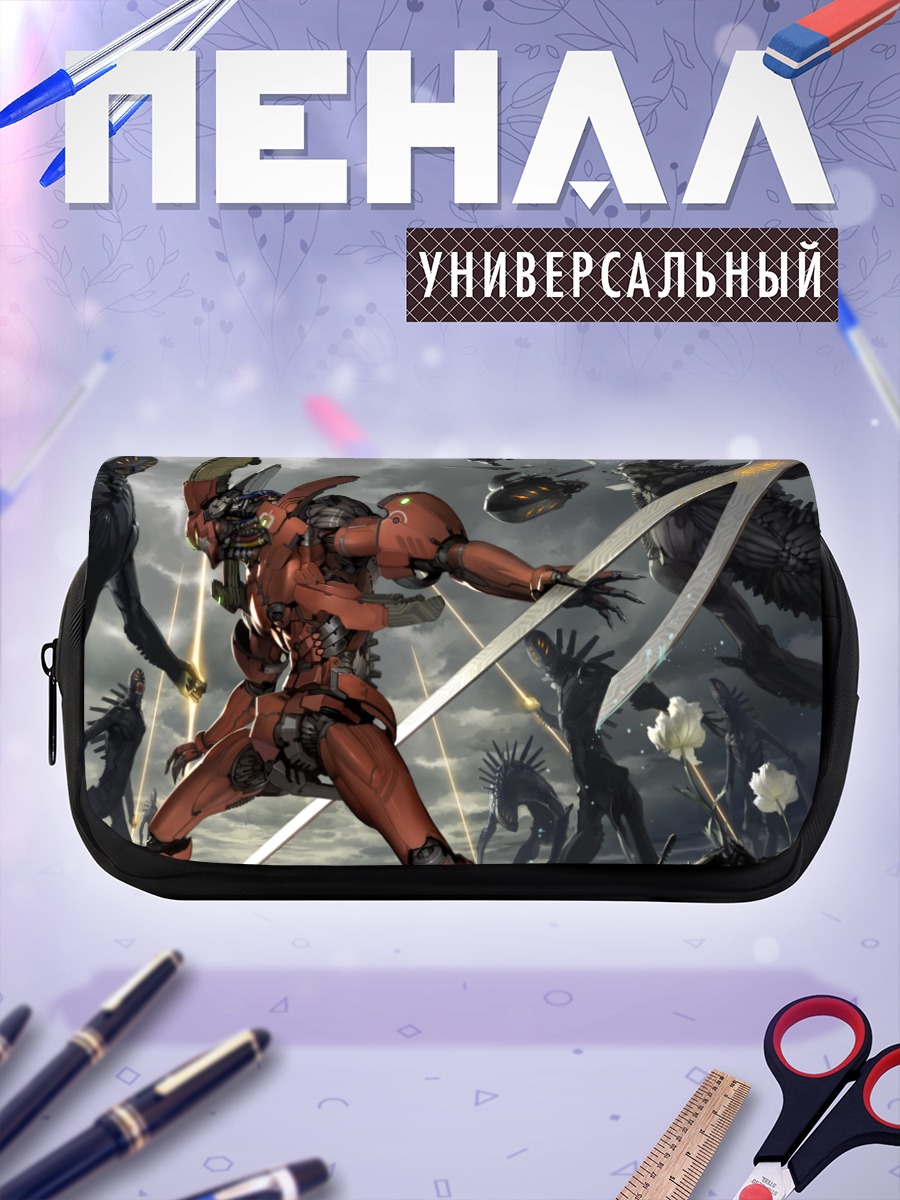 Пенал-косметичка Меха в цветах