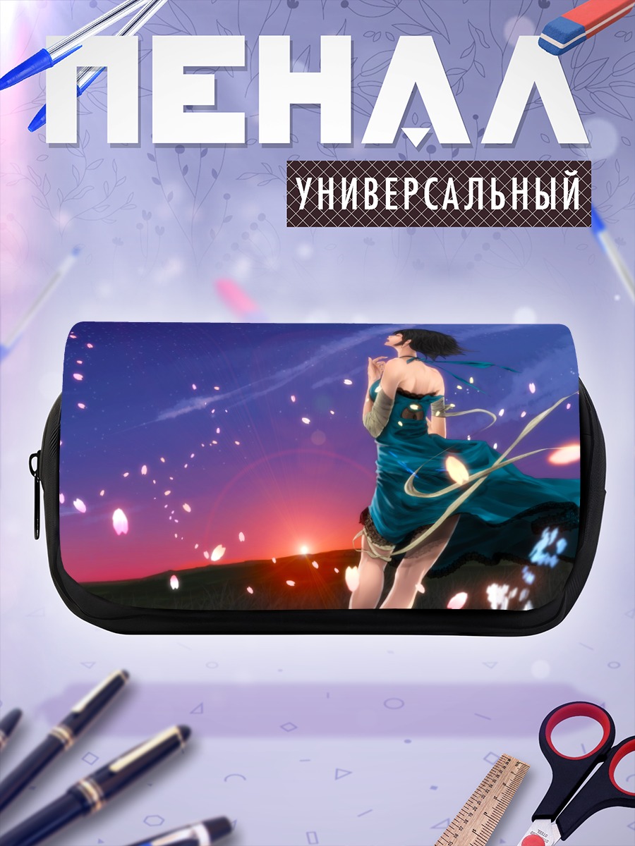 Пенал-косметичка Девушка в сакуре