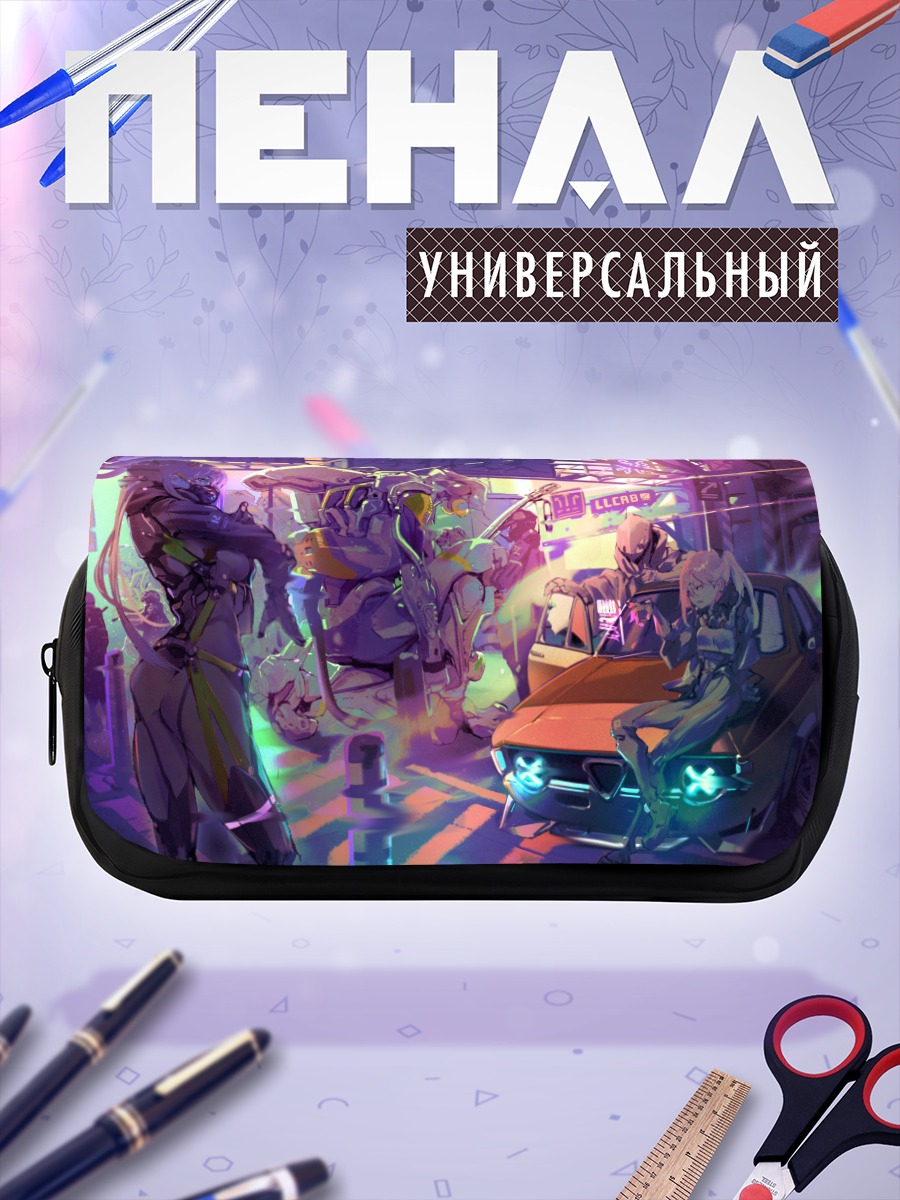 Пенал-косметичка Меха-девушки в городе