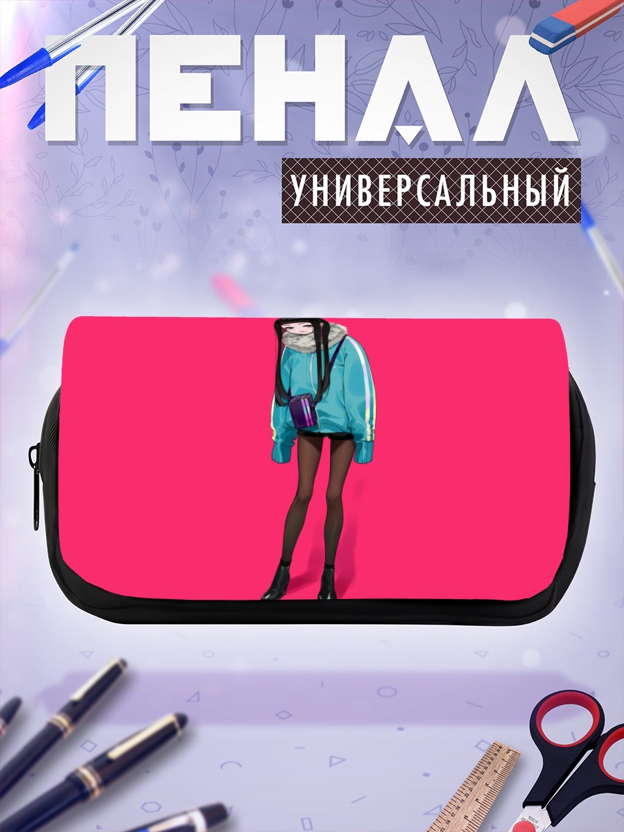 Пенал-косметичка Девушка в голубом
