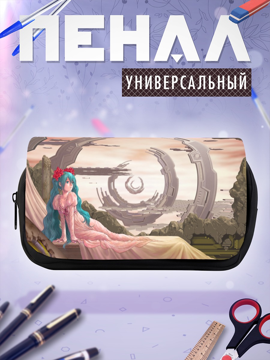 Пенал-косметичка Мику Хацунэ в руинах