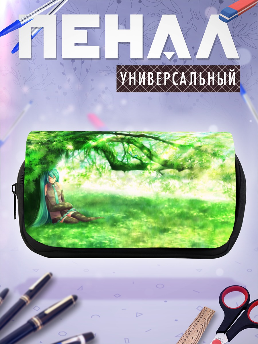 Пенал-косметичка Мику Хацунэ в лесу
