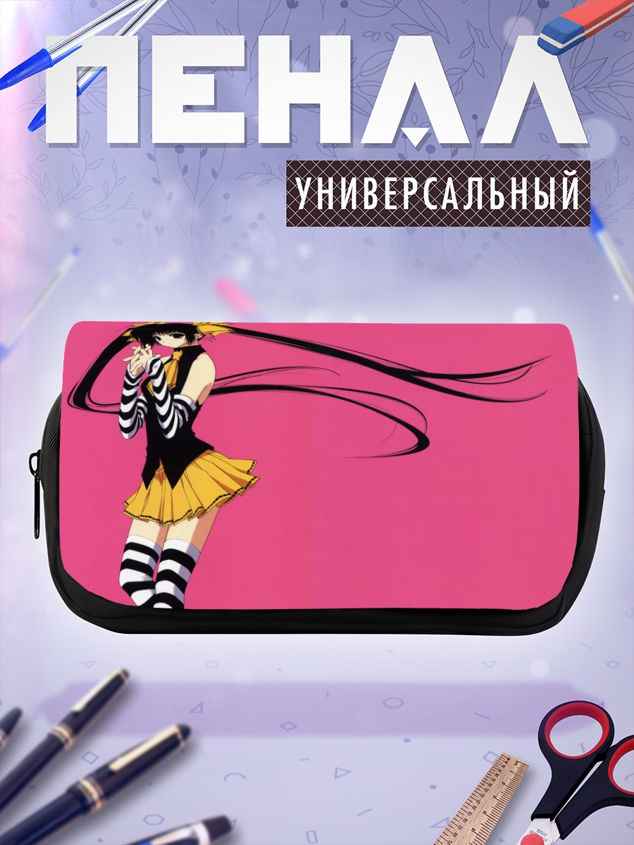 Пенал-косметичка Мику Хацунэ в полоску