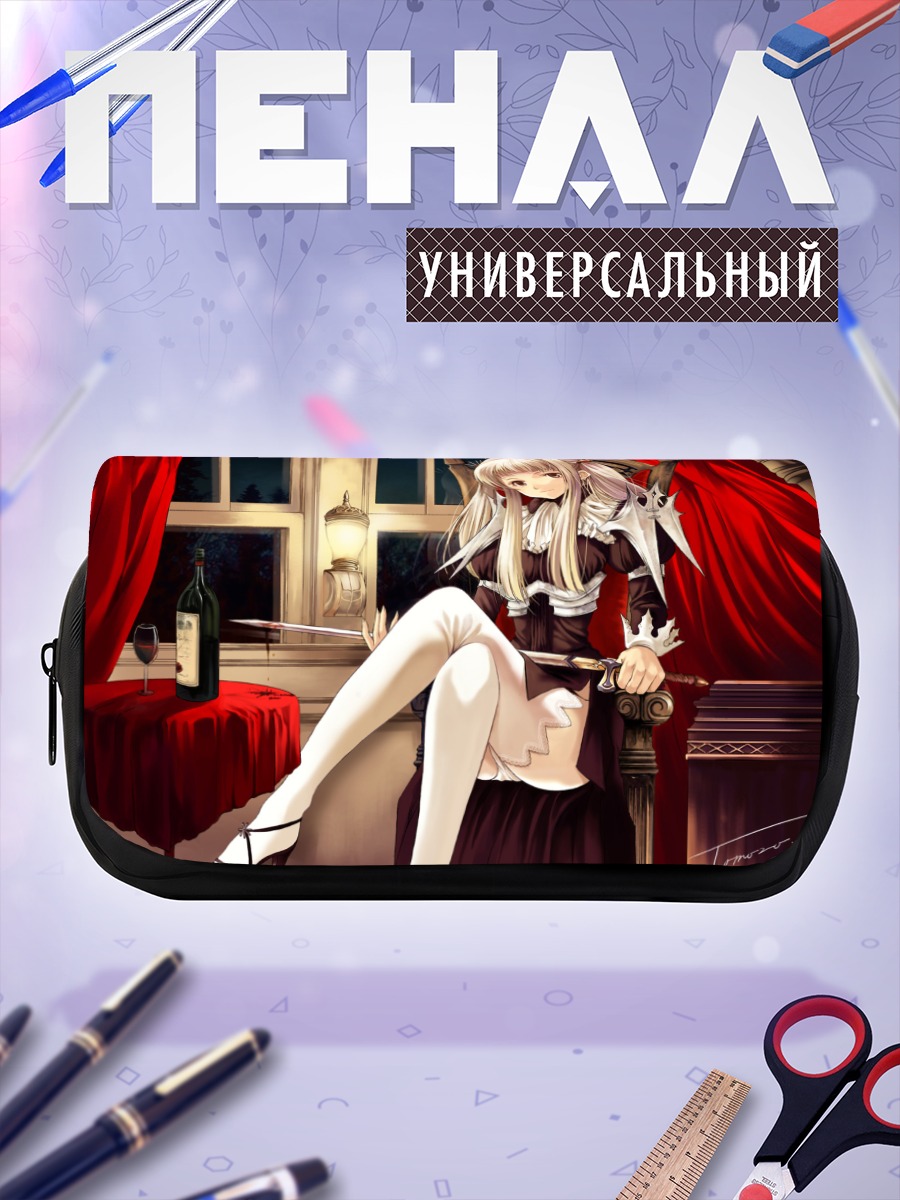 Пенал-косметичка Девушка с мечом