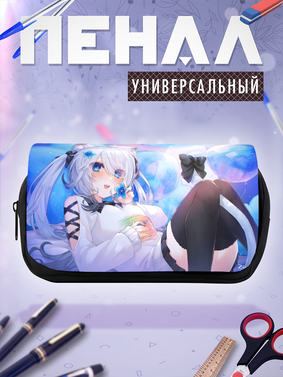 Пенал-косметичка Кошкодевочка в цветах