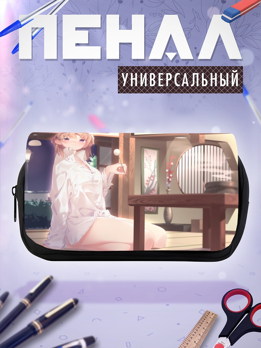 Пенал-косметичка Девушка в рубашке