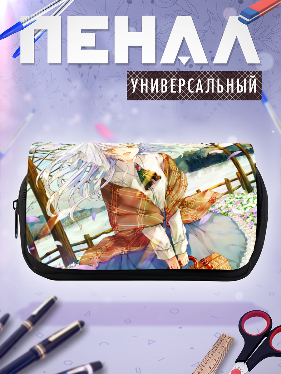 Пенал-косметичка Зимний сад с цветами