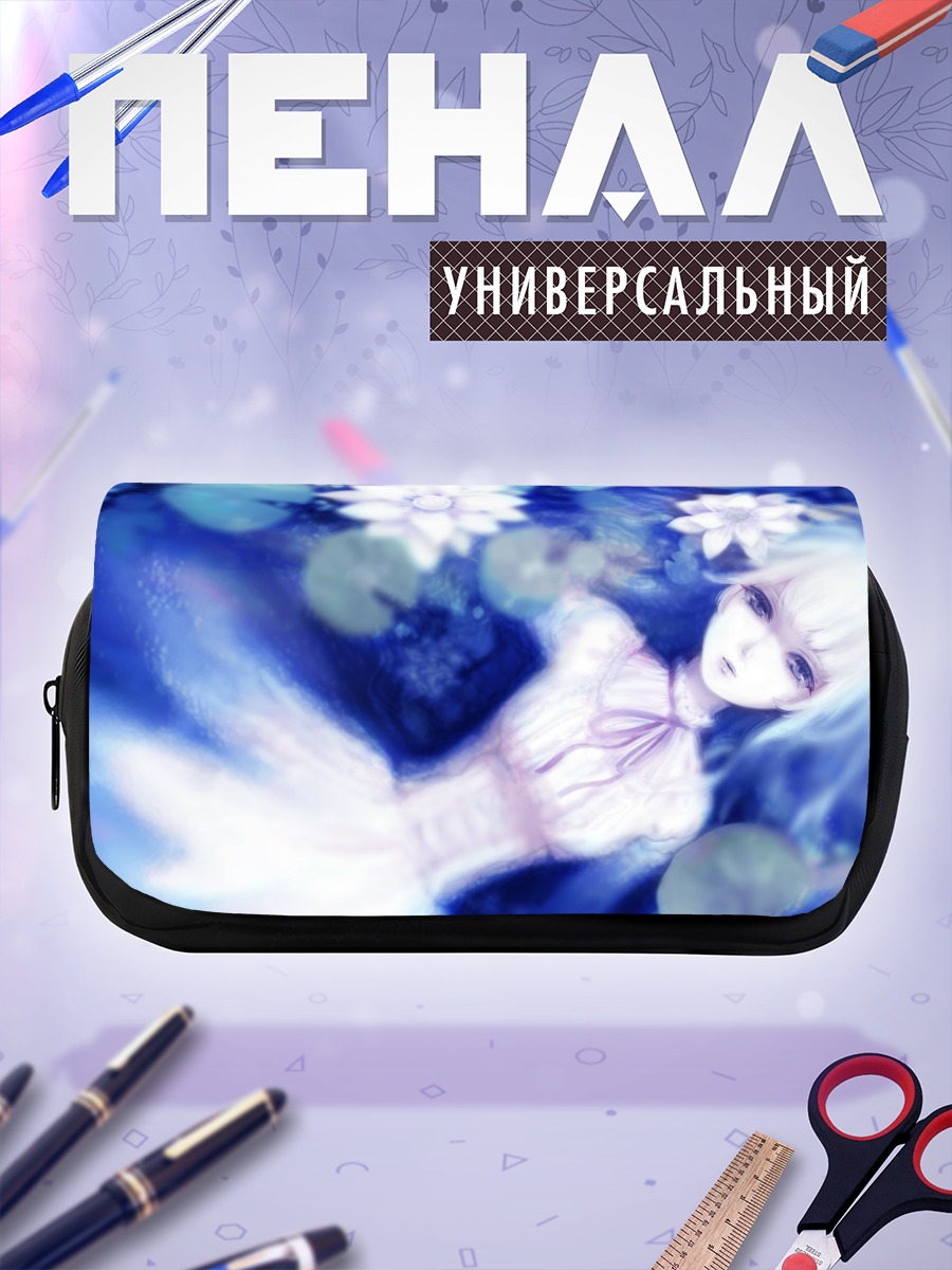 Пенал-косметичка Белые лилии в воде