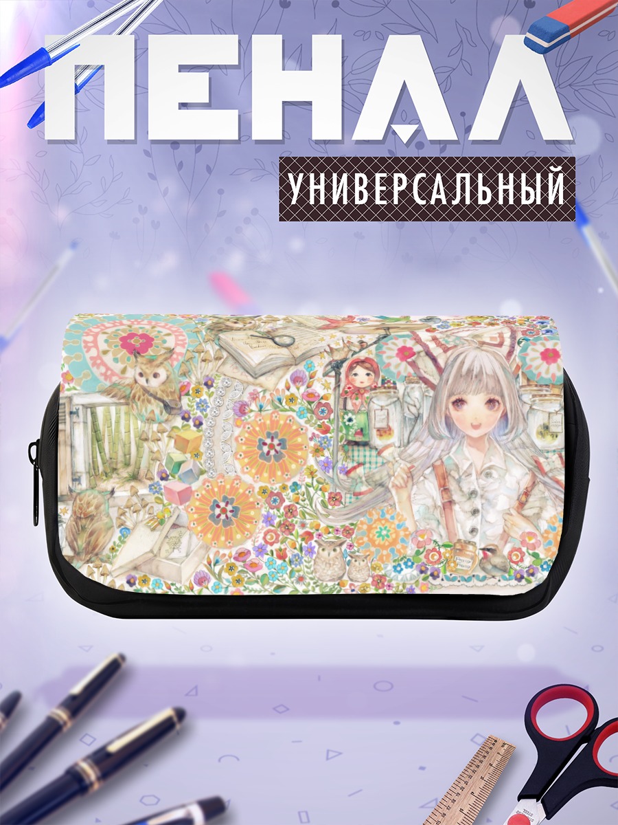 Пенал-косметичка Моко Фудзивара в цветах