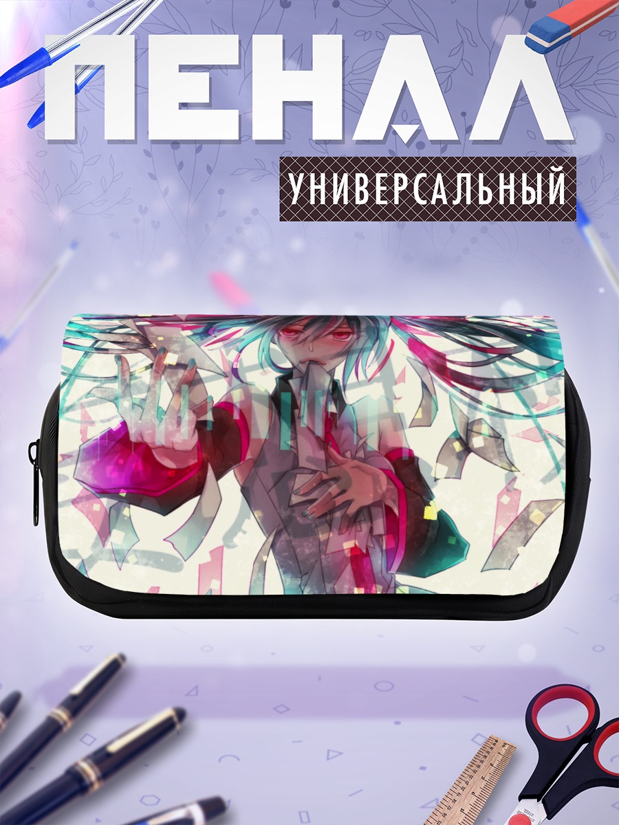 Пенал-косметичка Мику Хацунэ в осколках