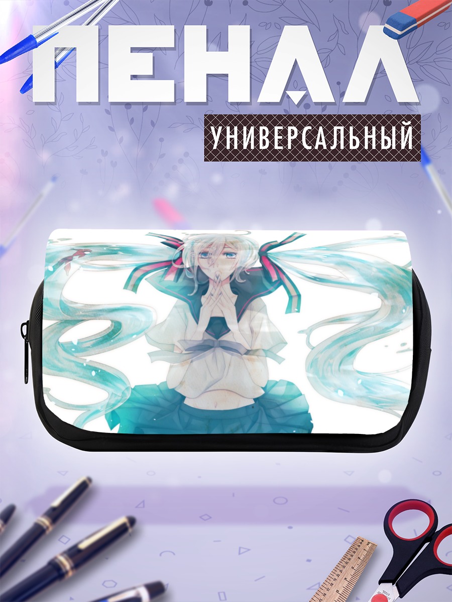 Пенал-косметичка Мику Хацунэ в бутылке