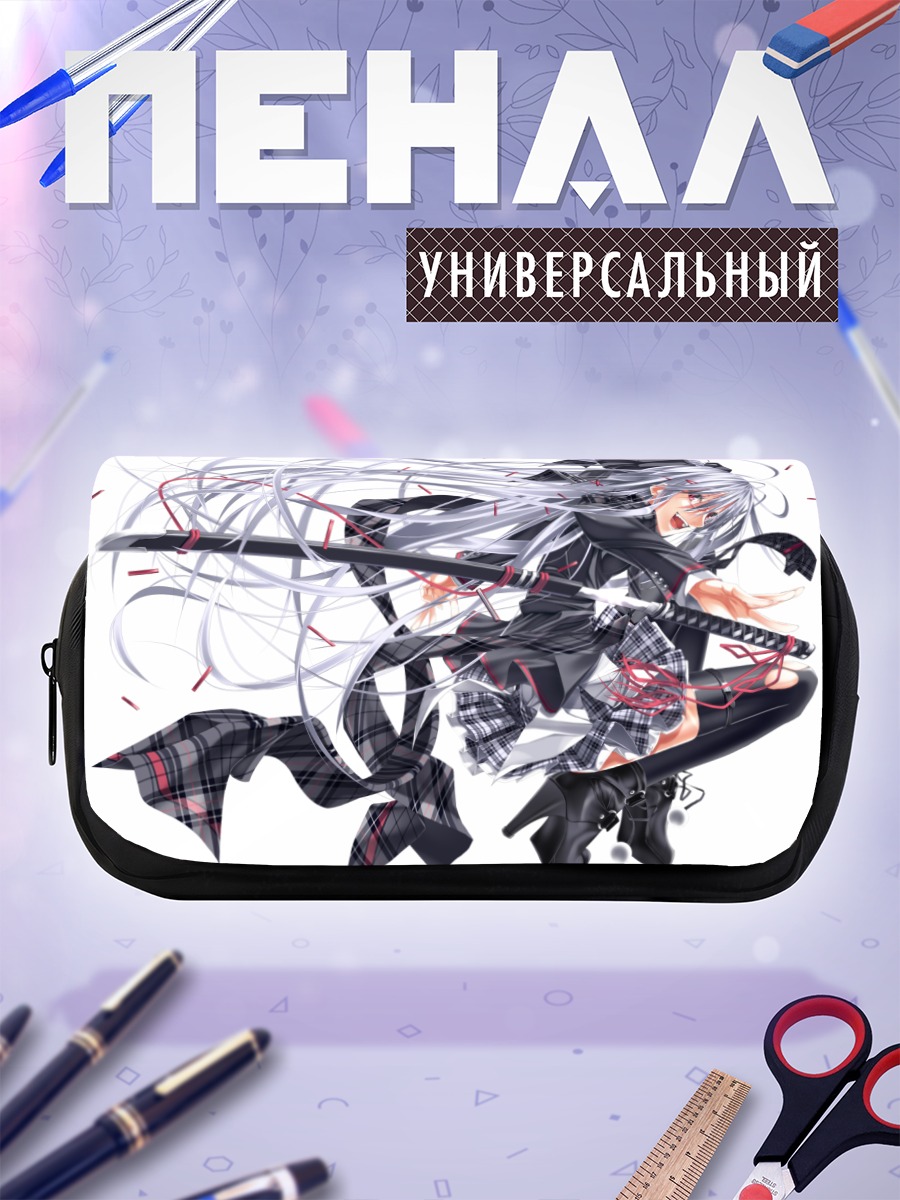 Пенал-косметичка Девушка с катаной
