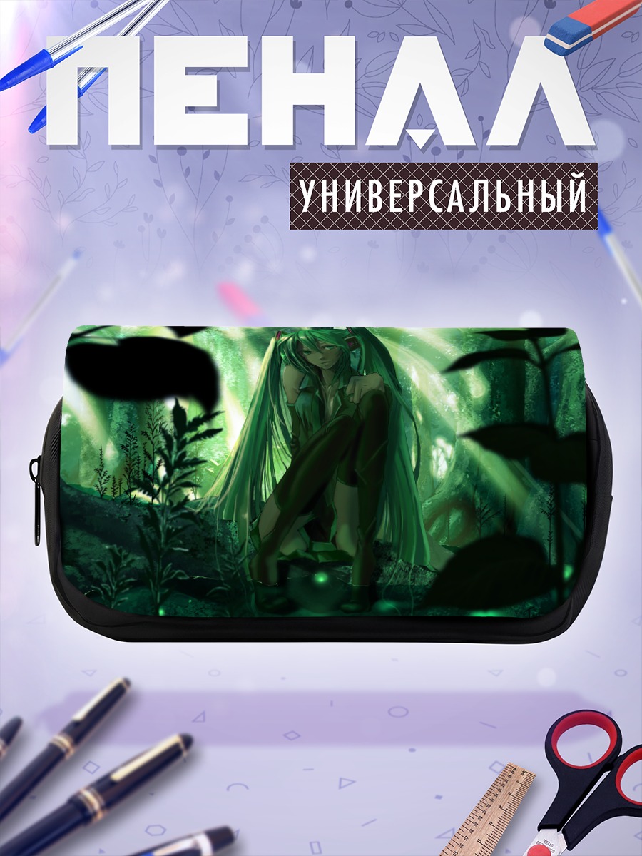 Пенал-косметичка Мику Хацунэ в лесу