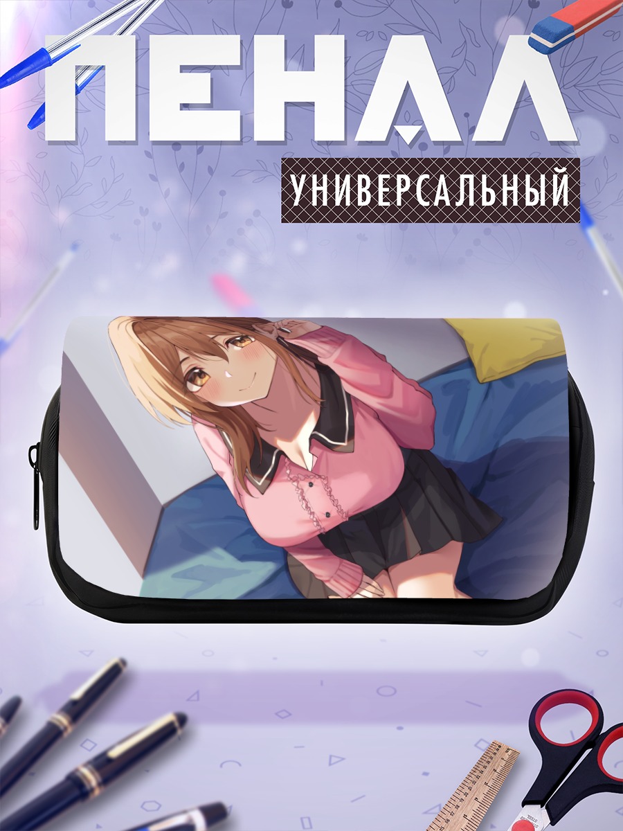 Пенал-косметичка Девушка в розовом