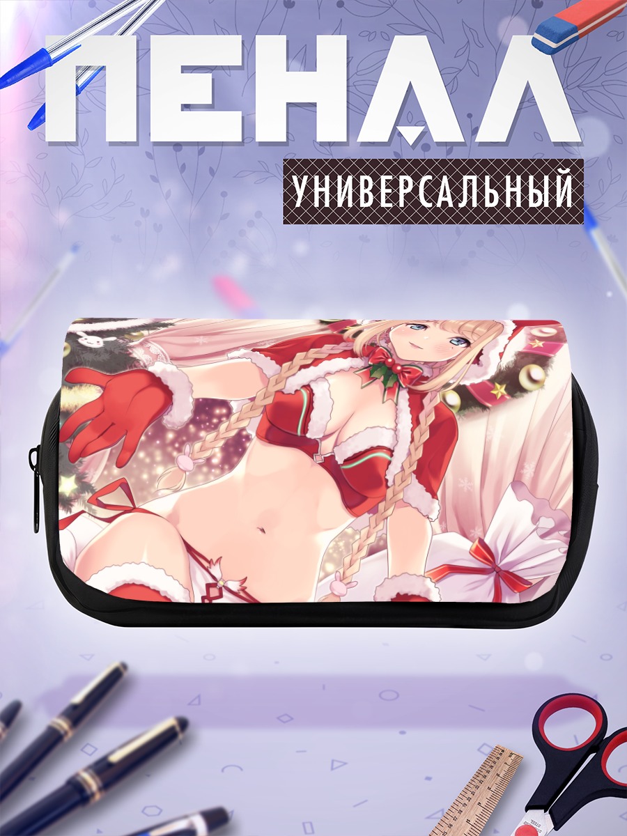 Пенал-косметичка Зайка в новогоднем костюме