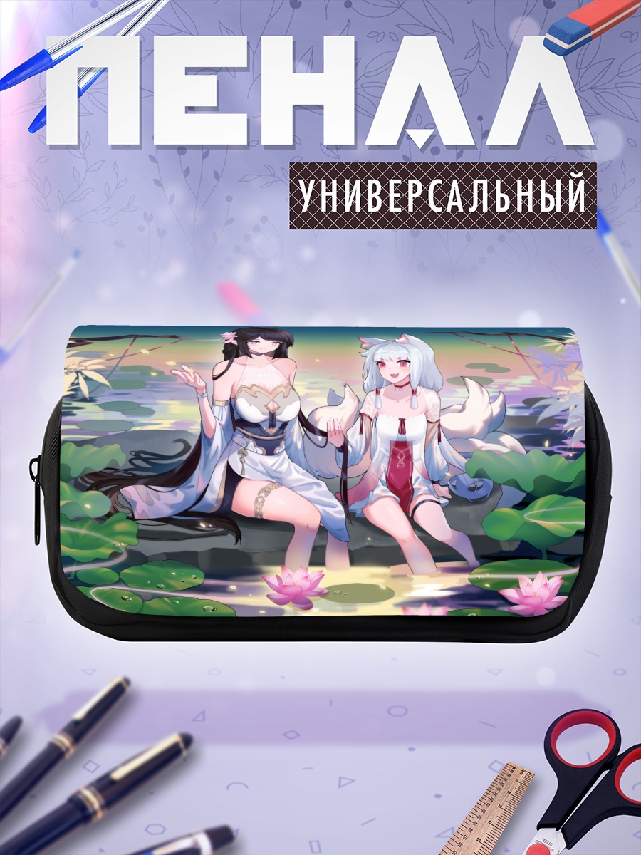 Пенал-косметичка Лисички в цветах