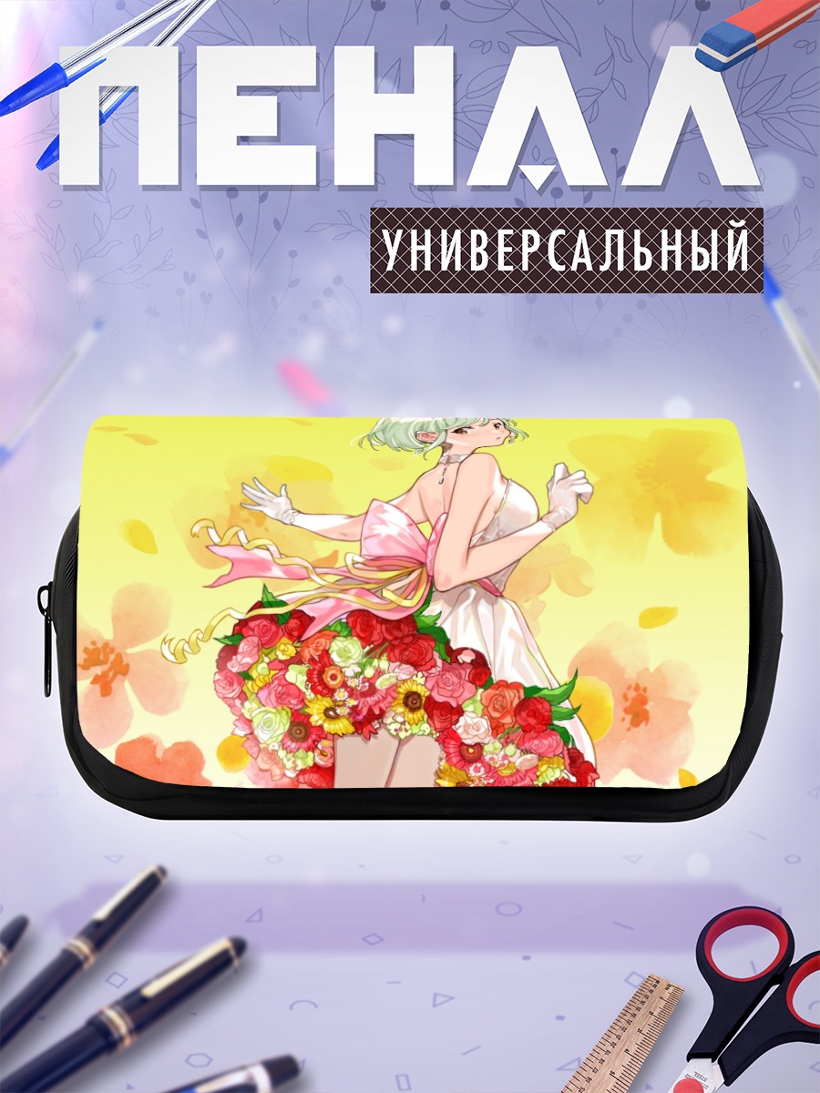 Пенал-косметичка Мику Хацунэ в цветах