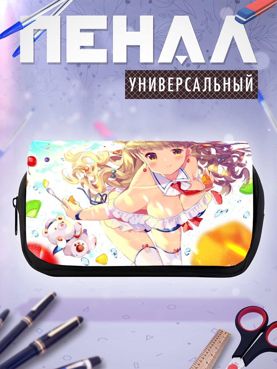 Пенал-косметичка Девушка с вишней