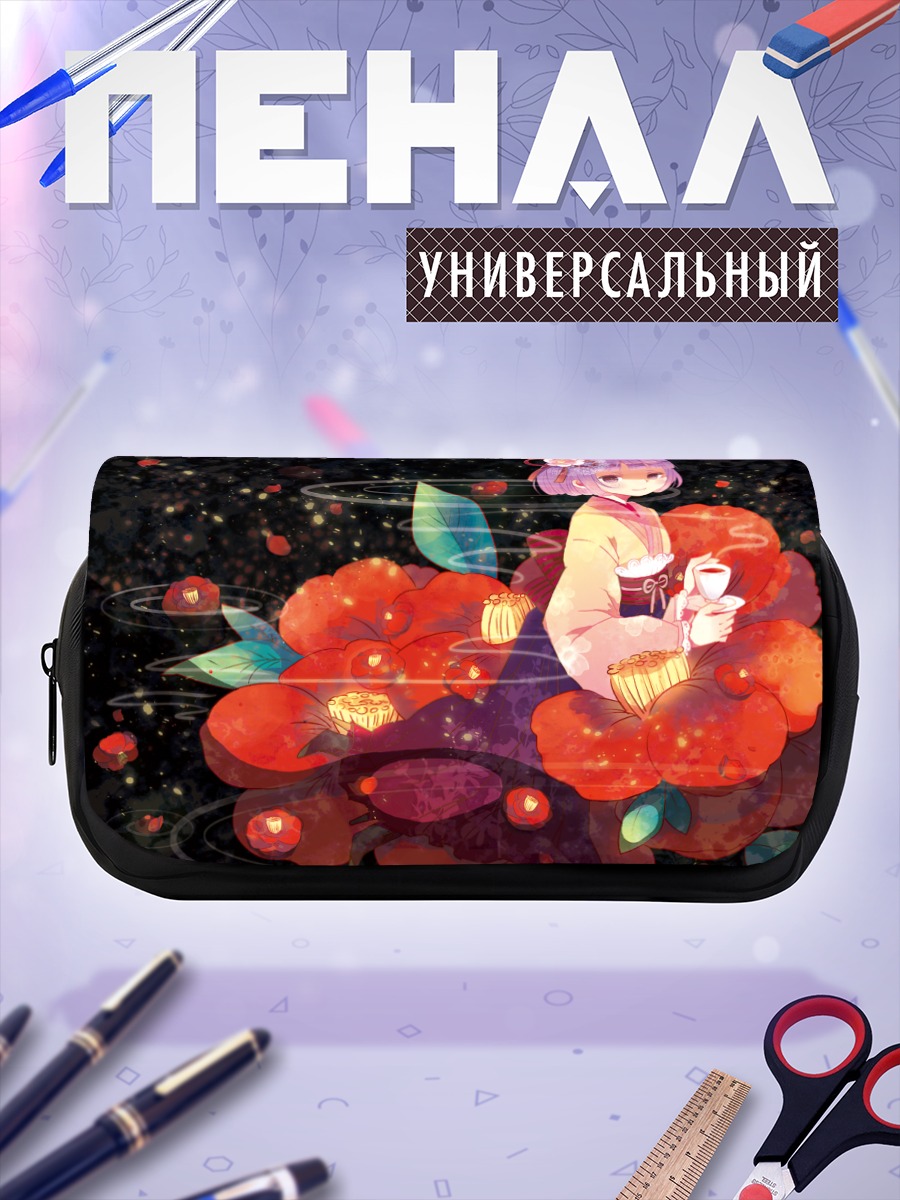 Пенал-косметичка Акуу Хиеда в цветах