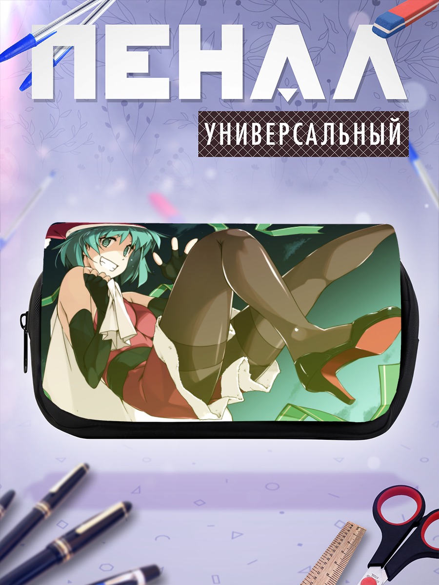 Пенал-косметичка Мику Хацунэ в Санта-шапке
