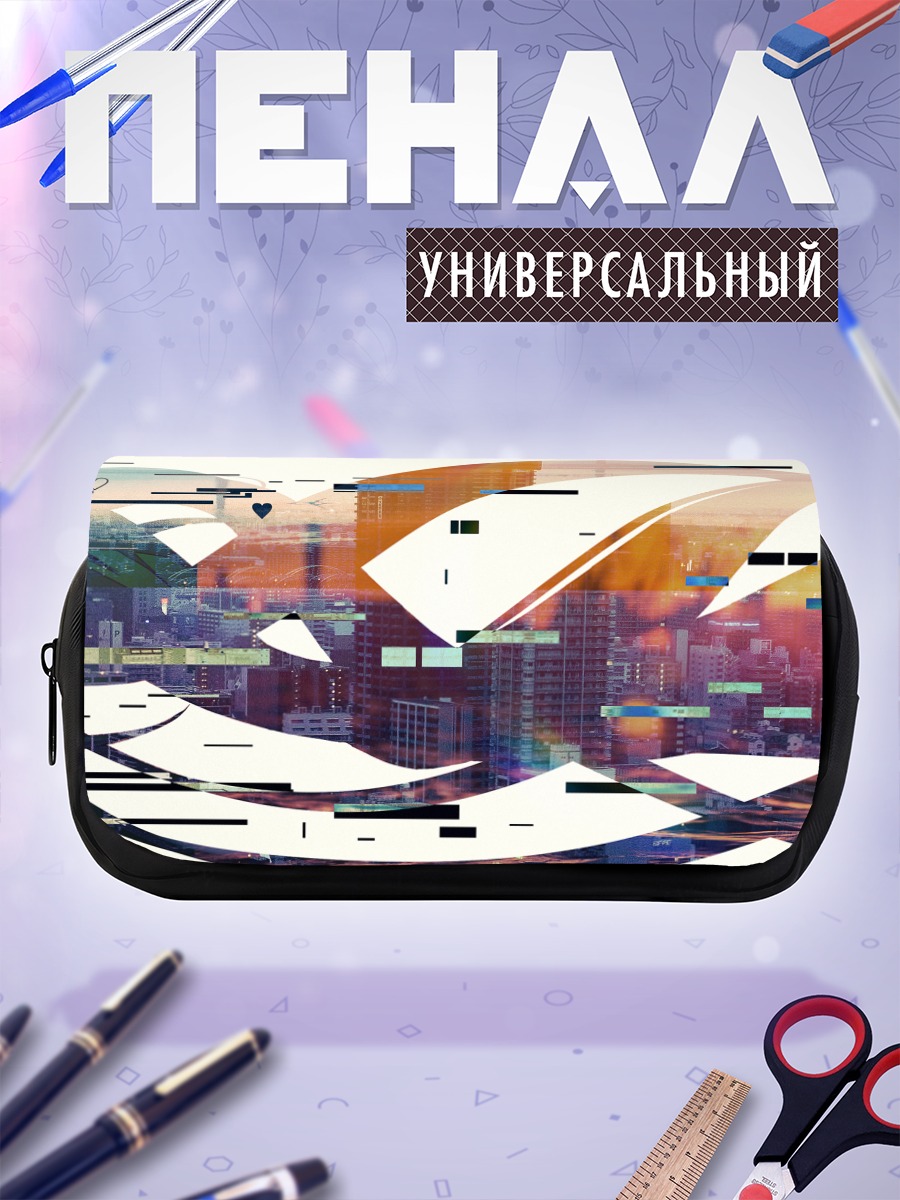 Пенал-косметичка Мику Хацунэ в глитче