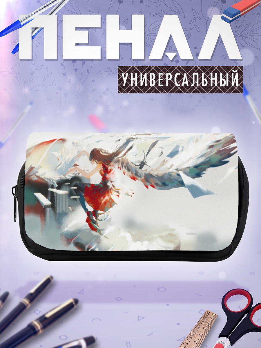Пенал-косметичка Крылатая девушка за пианино