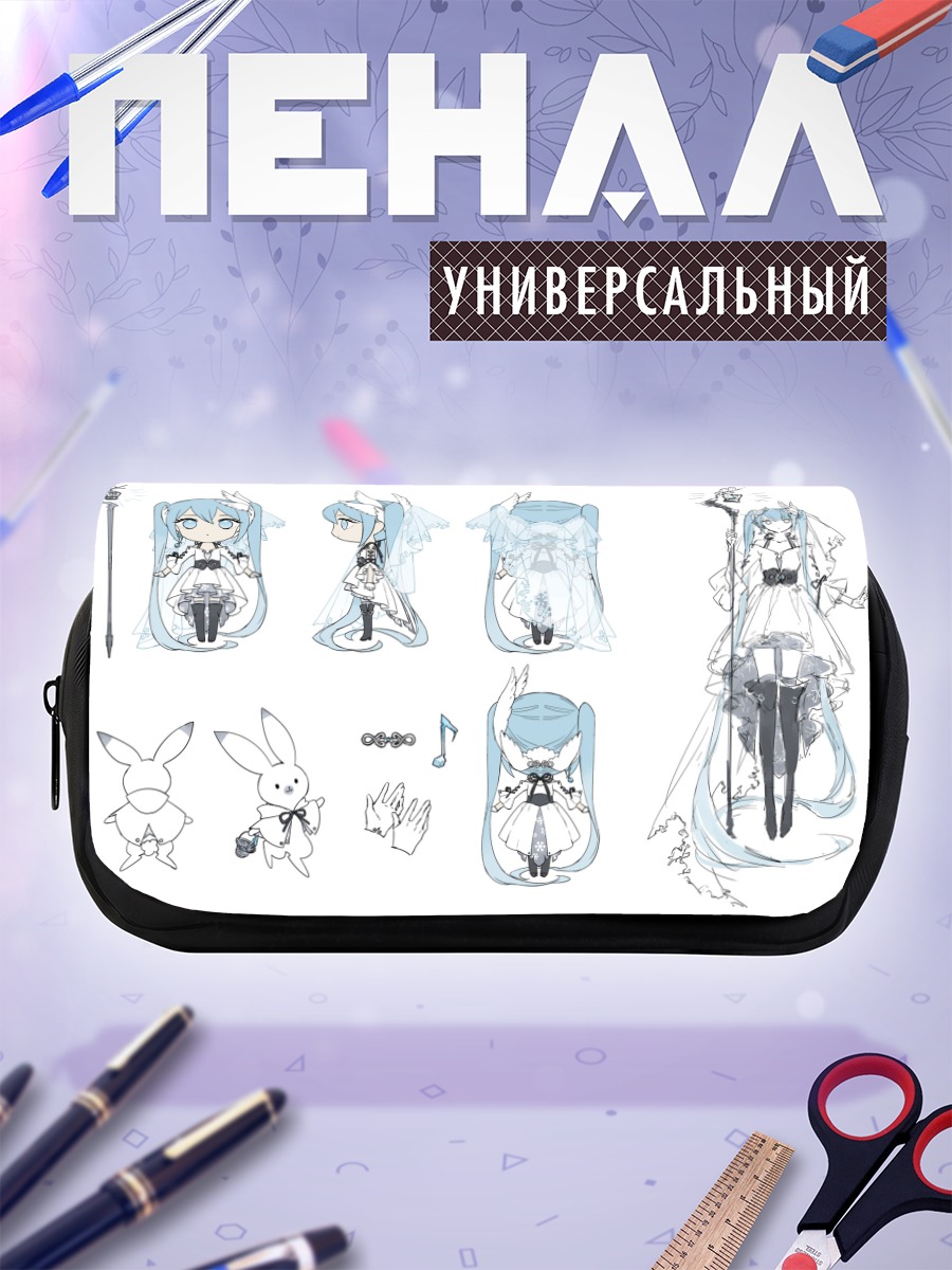 Пенал-косметичка Мику Хацунэ зимняя